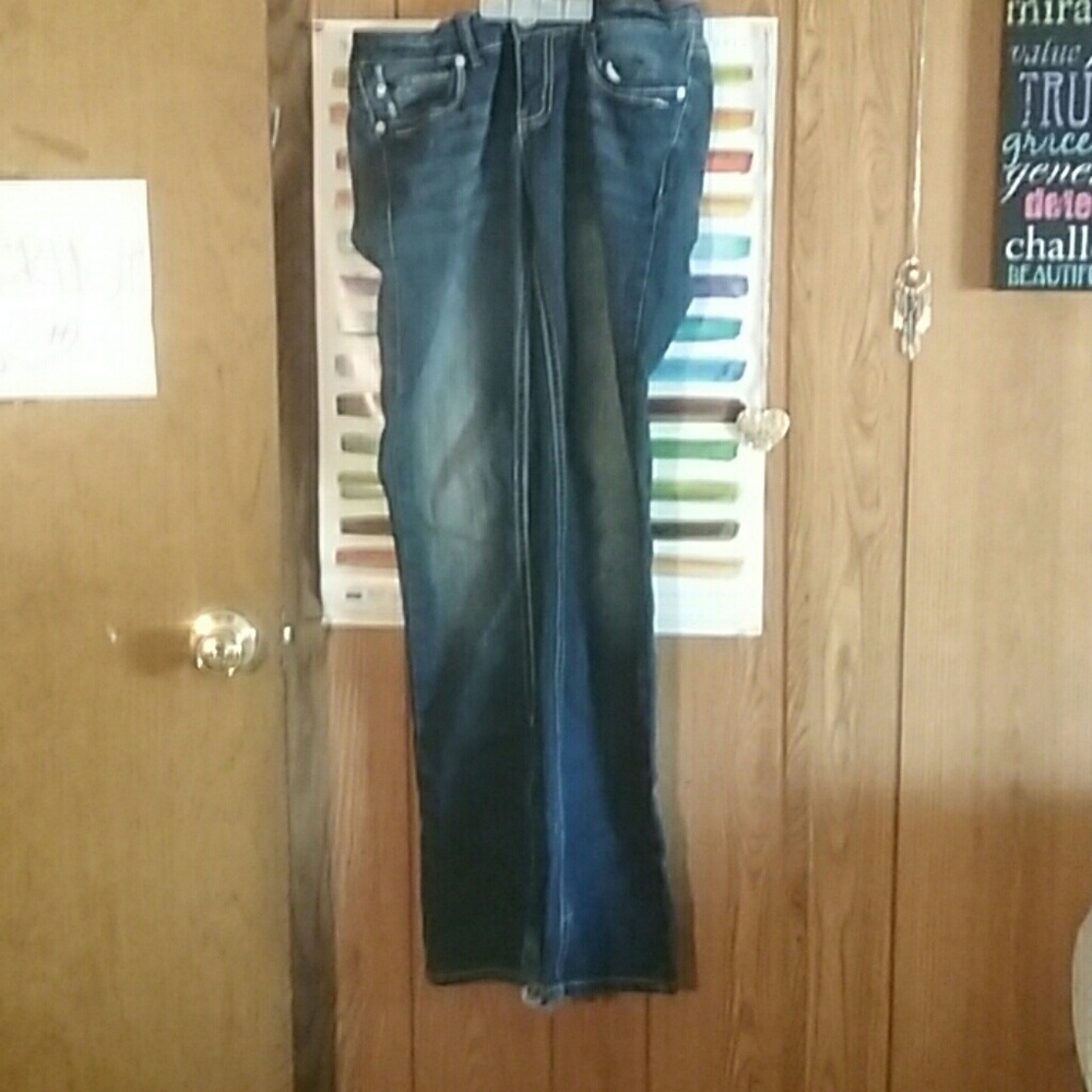 Dark Wash Blue Jeans